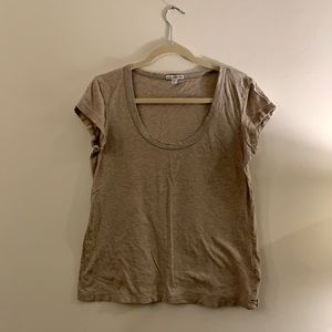 James Perse striped tee in oatmeal